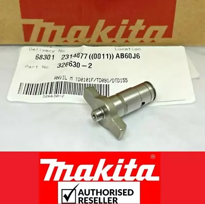 GENUINE MAKITA ANVIL M 326630-2 Fits Impact XDT15 TD111D TD0101F TD091D DTD155 • £11.86