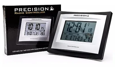 Precision Radio Control Clock Digital Wall Table Top Alarm Big Lcd Display AP046 • £23.42