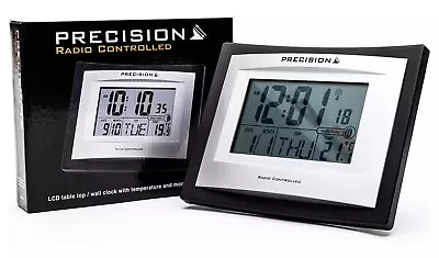 Precision Radio Control Clock Digital Wall Table Top Alarm Big Lcd Display AP046 • £23.50