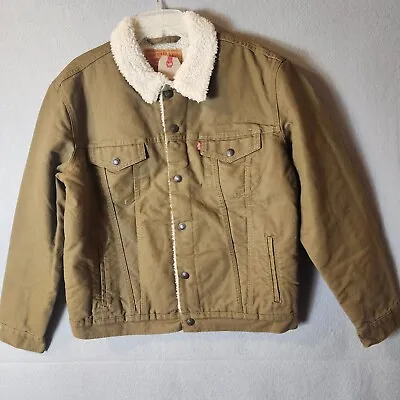 NWT LEVI’S Premium Denim Chore Jacket Sherpa Line Western Cougar Wash Men Medium • $44
