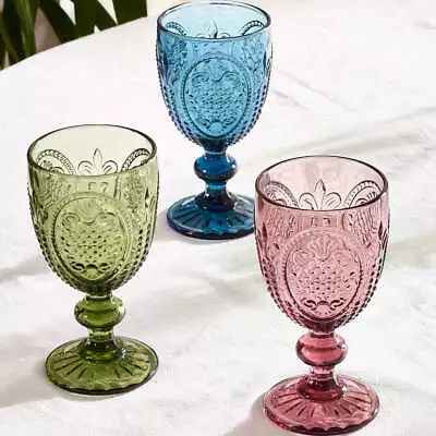 Glass Goblets Coloured Dessert Wedding Table Home Decor Tableware Wine Glasses • £9.99