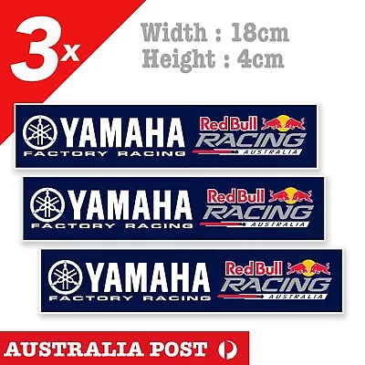 $7.50 • Buy YAMAHA Motorcycle Red Bull Racing, Yamaha Factory Racing Logo Stickers