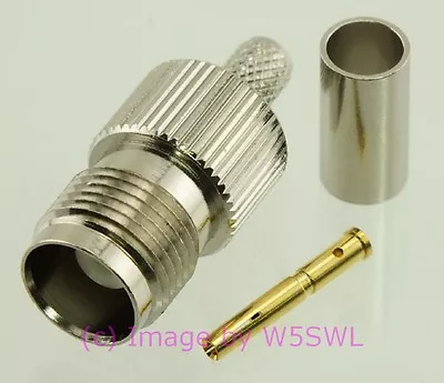 TNC Female Coax Connector Crimp RG-58 LMR-195 Coax 2-Pk - By W5SWL • $4.72