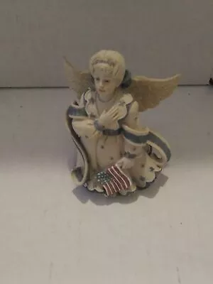 Sarah’s Angels MARY ANN Patriotic Angel Figurine American Flag 2002 • $11.24