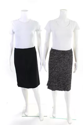 BCBGMAXAZRIA J Crew Womens Wool Textured Brown Pencil Skirt Size 2 Lot 2 • $2.99