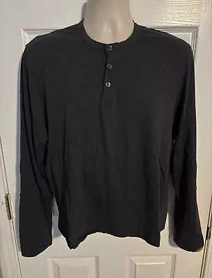 James Perse Men’s Long Sleeve Henley T-Shirt Size L (3) Cotton/ Cashmere • $30