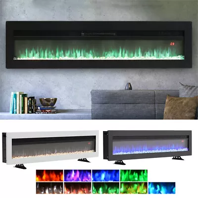40/50/60'' Electric Fireplace Insert Recessed&Wall-Mounted Living Room Heater • $189.49