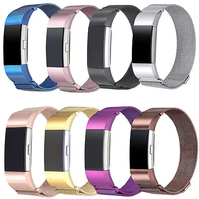 $13.99 • Buy Stainless Milanese Magnetic Loop Band Strap For FitBit Charge 2 Watch Wristband