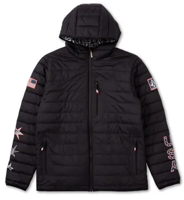 Volcom US Olympic Team Puff Puff Jacket Mens S Small Black Snowboard USST • $209.27