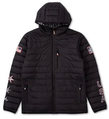 Volcom US Olympic Team Puff Puff Jacket Mens XS Extra Small Black Snowboard USST • $209.27