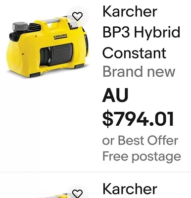 ⛲ HYBRID! Karcher BP3 Constant Pressure Pump Home Watering Pump NEW FREEPOST ⛲ • $245.99