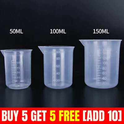 50-1000ml Measuring Cup Plastic Jug Beaker Kitchen Tool For Laboratories Parts • £6.13