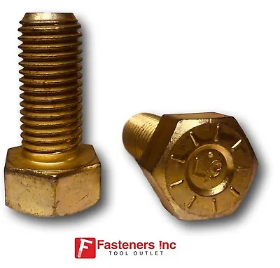 7/16-14 Grade 9 USA Hex Cap Screw Bolts Yellow Zinc Plated L-9 Alloy Choose Size • $9.47