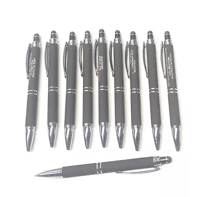 10ct Lot Misprint Metal Retractable Cross-Grip Stylus Pens: GRAY/SILVER • $14.99