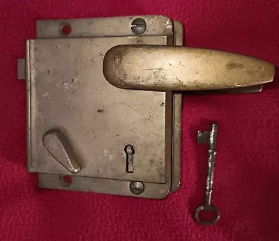 Vintage Brass Mortise With Handles & Skeleton Key E435562 • $12