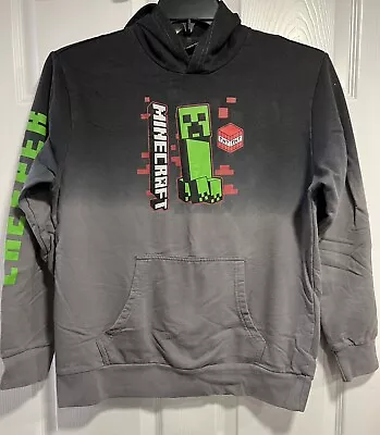 Boys Minecraft/Creeper 2-tone (Blk-Gray) Hoodie/Sweatshirt ~ Size XL • $15.50