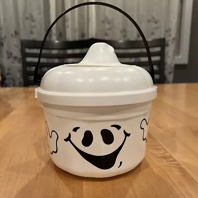 Vintage 1991 Mcdonalds Ghost Halloween Bucket Candy Pail Happy Meal Container • $19.99