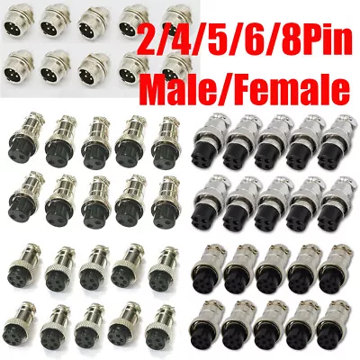 10x Ham &CB Radio MIC Microphone Connector Plug Socket 2/4/5/6/8 Pin Male/Female • $15.59