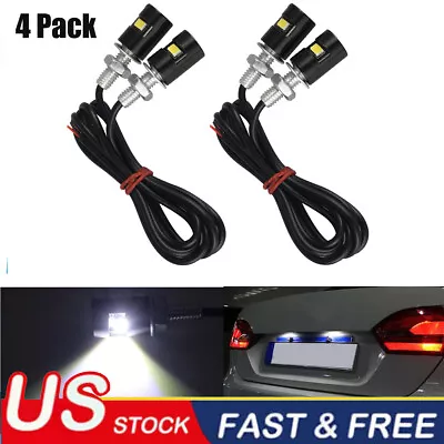 Motorcycle Car LED License Plate Light 5630/5730 SMD Screw Bolt Lamp Bulbs 4PCS • $8.53