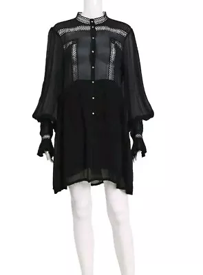 Aje Black Dress Long Sleeve Size 6 Will Fit 4-8 • $59
