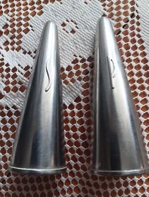 MID CENTURY MODERN Atomic Age Denmark Stainless Steel Salt & Pepper Shakers  • $44.99