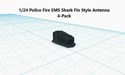 1/24 Police Fire EMS Shark Fin Style Antenna 4-Pack Diecast Police Custom LED • $6