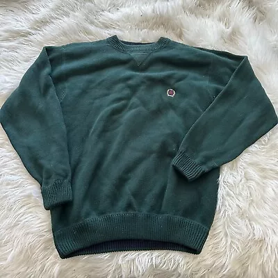 VINTAGE Tommy Hilfiger Sweater  Mens Large Crewneck Knit Green • $12