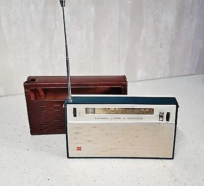 1961 VINTAGE RETRO NATIONAL T-63 T 2-Band 10-Transistor Portable Radio AM & SW • $195