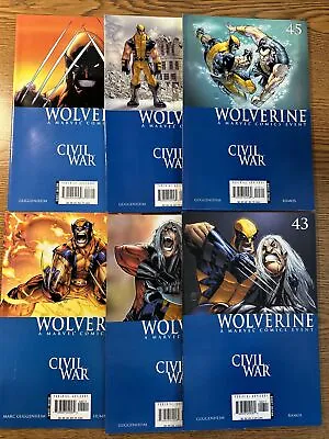 Wolverine #42 43 44 45 46 47 Lot Set 2001 Marvel Comics Civil War Fine/VF • $14.99