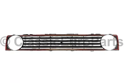 Euro Headlight Badgeless Grill Red Strip For VW Citi Golf MK1 GTi GTD 1984-2009 • $169