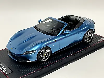 1/18 MR Collection Ferrari Roma Spider In Blue Corsa Leather Base FE040SE • $449.95