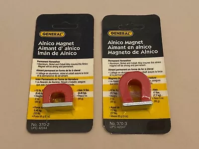 General Tools #370-2 (2 Oz) & #370-3 (3 Oz) Alnico Horseshoe Magnets- New • $32.95