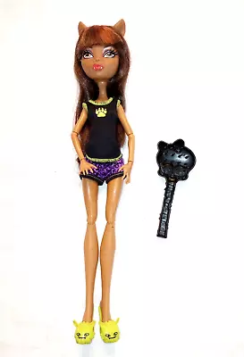 Monster High Doll Dead Tired Clawdeen Wolf Ghoul 11  Fashion Green Slippers 2012 • $16