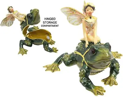 Fairy / Giant Frog Jeweled Trinket Box With Austrian Crystals • $54.95