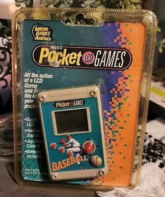 Vintage 1993 Micro Games Of America MGA Pocket LCD Games Baseball New In Package • $44.89