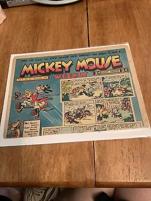 Mickey Mouse Weekly 163 1939 UK Issue Super Rare Paper And Very Cool! Disney • $29.99