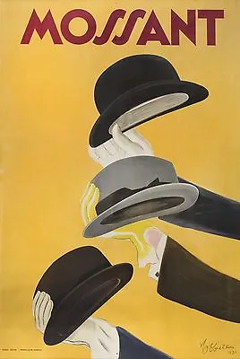 Mossant Hats Vintage Yellow  ART A1 SIZE PRINT Canvas Painting Poster • $25.74