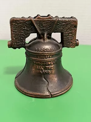 Vintage Cast Iron Liberty Bell Bank • $11.99