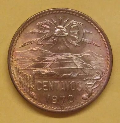 1970 Mexico 20 Centavos Take A Look • $7.99