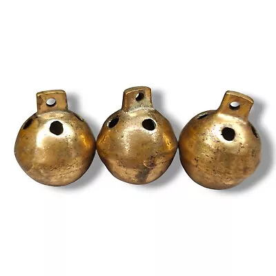 Lot Of 3 Vintage Brass Sleigh Crotal Bells • $23.96