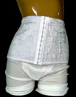 VTG Bridal Silky Nylon Shapewear Girdle Waist Cincher Corset Long Leg Panties L • $39.85