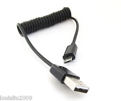 4pcs USB 2.0 A Male To Micro 5P USB Male Extension Spring Retractable Cable 30cm • $5.64