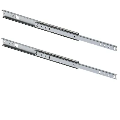 Drawer Runners Pair Replacement Metal Grooved Ball Bearing Slides 17mm 27mm • £5.78