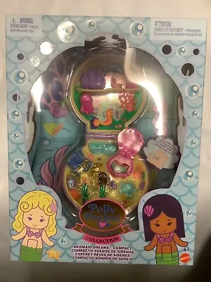 Polly Pocket Keepsake Collection Mermaid Dreams Compact 2 Dolls & Wearable Jewe • $19.99