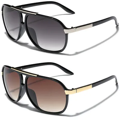 Retro 80s Fashion Pilot Sunglasses Black White Brown Men Women Vintage Glasses • $9.95