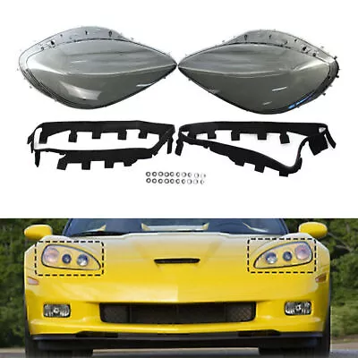 2x Headlight Lens Replacement Head Light Cover Fit Chevrolet Corvette C6 05-13 • $113.85