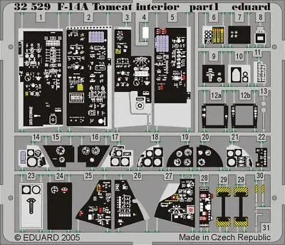 1/32 Eduard F-14A Interior For Tamiya (Pre-Painted) • $29.66