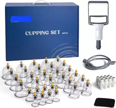 Zeinco 32 Cups Cupping Therapy Set Professional Chinese Cupping Set With... • $23