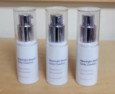 LOT OF 3 New Meaningful Beauty Glowing Serum Cindy Crawford .5 Oz / 15 Ml SEALED • $94.99