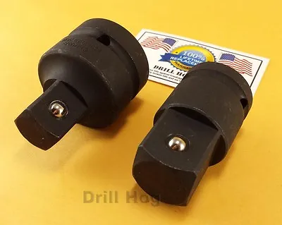 Drill Hog 1  X 3/4  Socket Reducer 3/4  To 1  Adapter Lifetime Warranty 2 Pc Set • $56.99